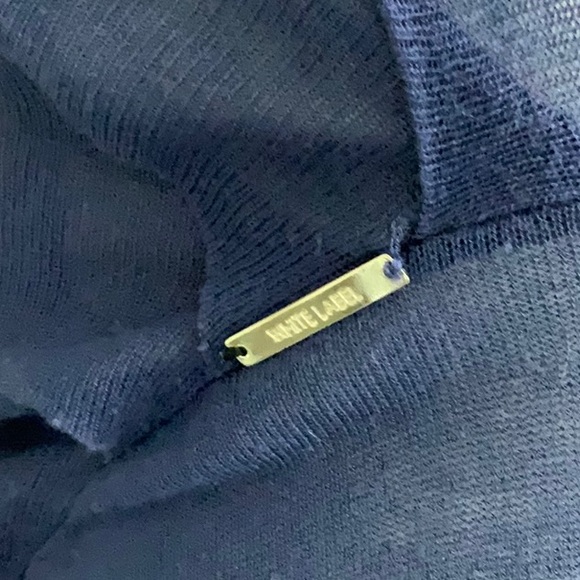 WHITE LABEL Blue Thin Knit Mini Dress Size S Made in ITALY - Picture 6 of 9